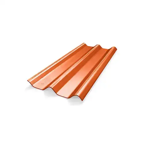 หลังคาไฟเบอร์ซีเมนต์ เอสซีจี รุ่น ลอนคู่ไฮบริด สีส้มประกายมุก 50x150x0.55 ซม.-1