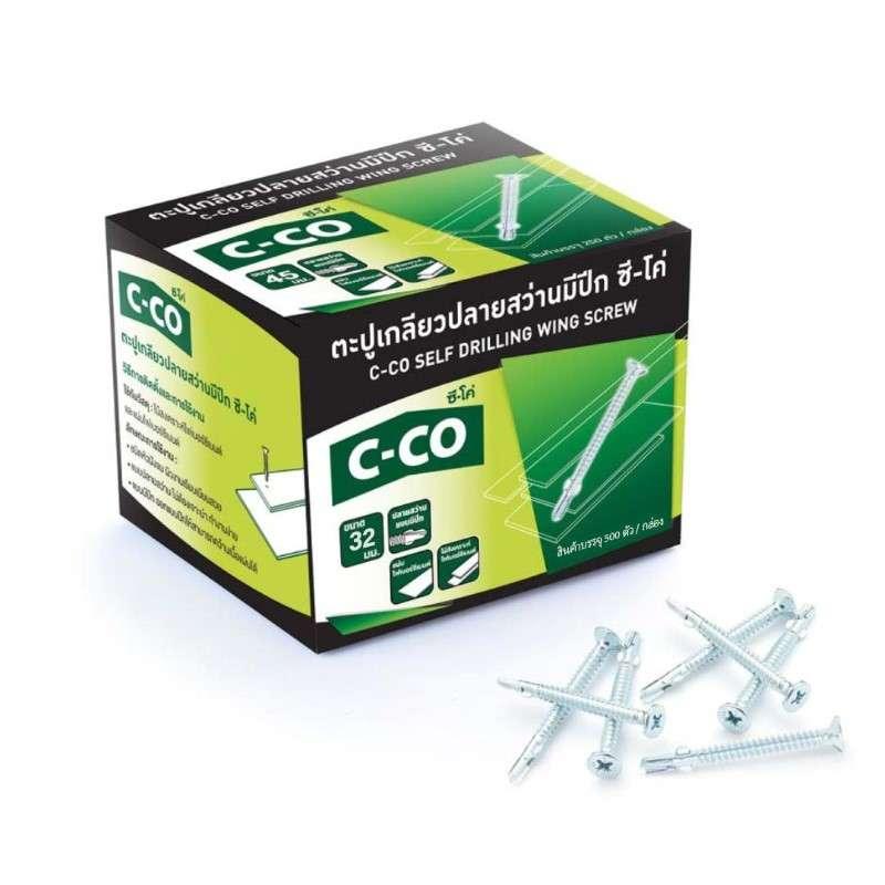 ตะปูเกลียวปลายสว่านมีปีก ซี-โค่ 32 มม. (1¼") (500 ตัว/กล่อง)-1