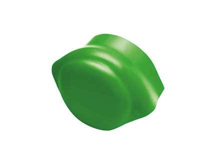 ครอบโค้งปิดปลาย ลอนคู่ เขียว-1