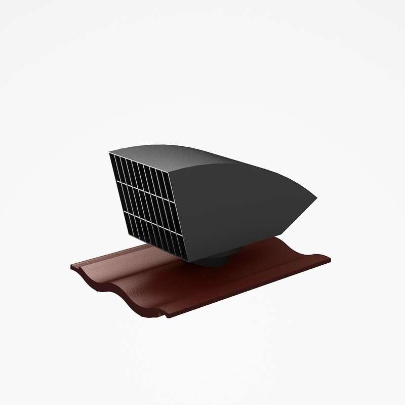 ชุดกระเบื้องระบายอากาศ SCG กระเบื้องหลังคาเซรามิก เอสซีจี รุ่นเซลิกา เคิร์ฟ สีเรด ไวน์-1