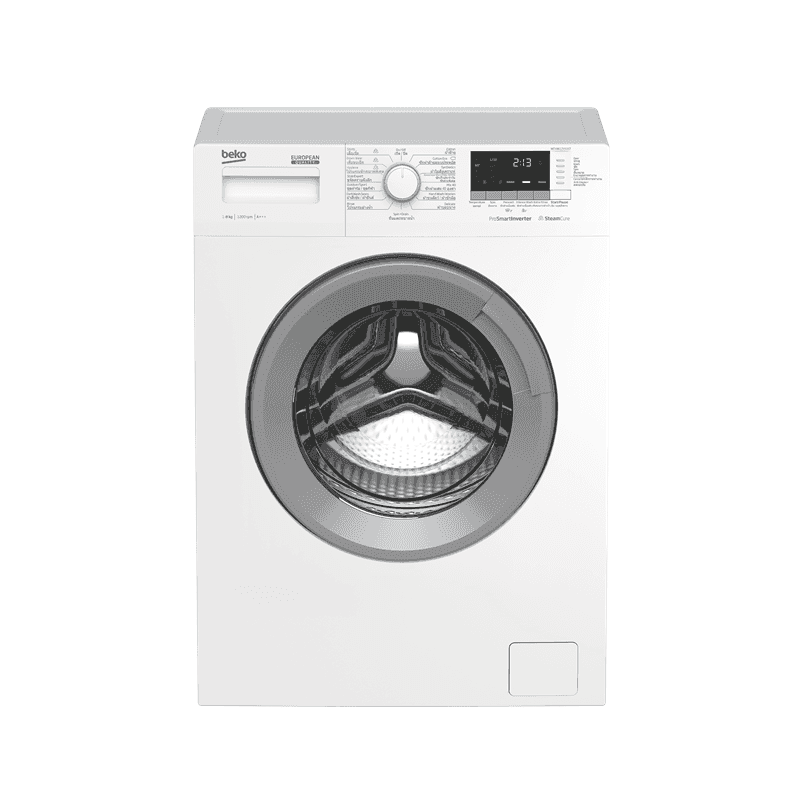 เครื่องซักผ้าฝาหน้า BEKO WCV8612XS0ST ความจุ 8 Kg. พร้อมบริการติดตั้ง-1