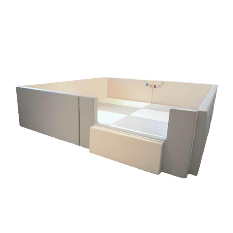 คอกกั้นเด็ก GEKO หนัง PU สีเทา-ขาว ขนาด Mega 2.55x2.55 ม.-1