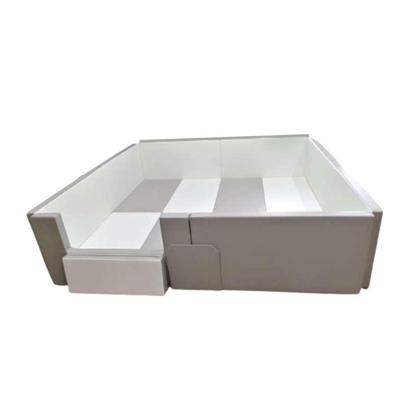 คอกกั้นเด็ก GEKO หนัง PU สีเทา-ขาว ขนาด 1.97x2.15 ม. (6 ฟุต)-1