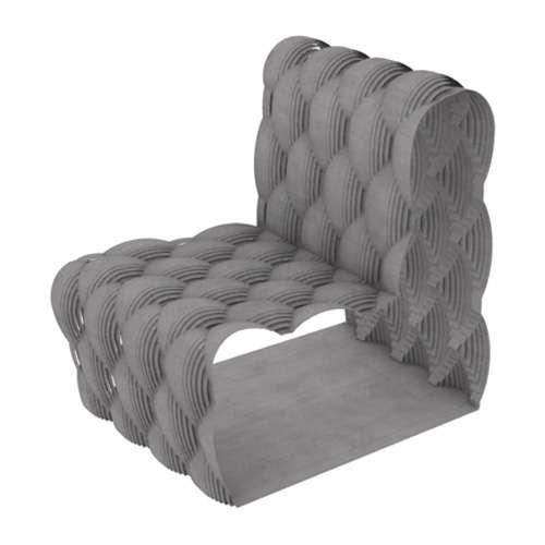 3D Printing เก้าอี้ Weaving Pattern 1 ที่นั่ง-1