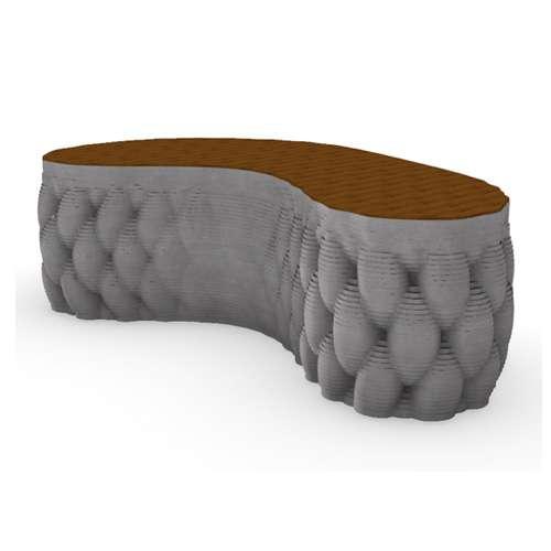 3D Printing ม้านั่ง Weaving Pattern 3 ที่นั่ง-1