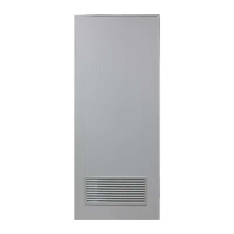 ประตู PVC UNIX สำหรับภายใน รุ่น Super E2 เกล็ด 70X180 สีเทา เจาะลูกบิด-1
