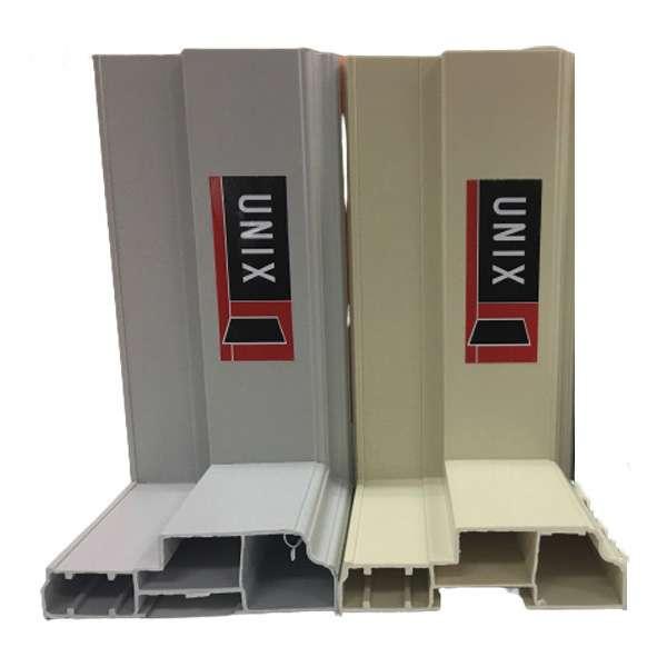 วงกบมีบัว PVC UNIX รุ่น Super E 70X180 สีเทา-1