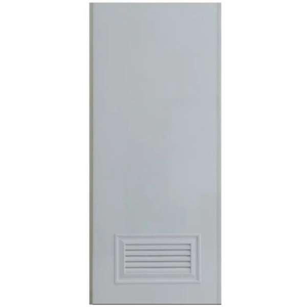 ประตู PVC UNIX รุ่น Super บานเรียบ+เกล็ด (L2) สีเทา 70x180 ซม. (ไม่เจาะลูกบิด)-1