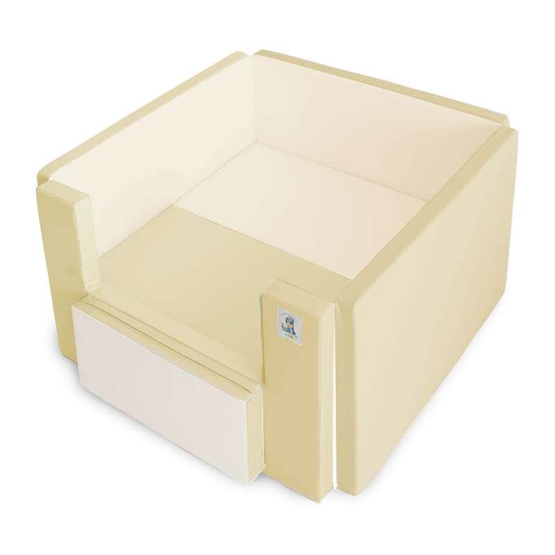 คอกกั้นเด็ก GEKO หนัง Silicone สีไข่ไก่-ครีม ขนาด Compact 1.35x1.35 ม.-1