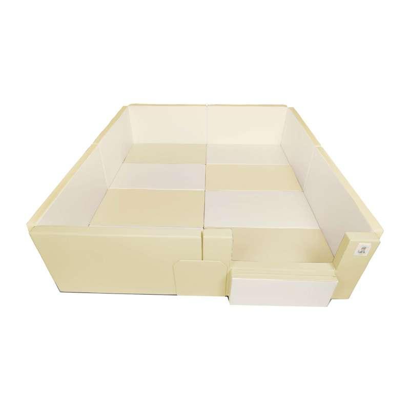 คอกกั้นเด็ก GEKO หนัง Silicone สีไข่ไก่-ครีม ขนาด Mega 2.55x2.55 ม.-1