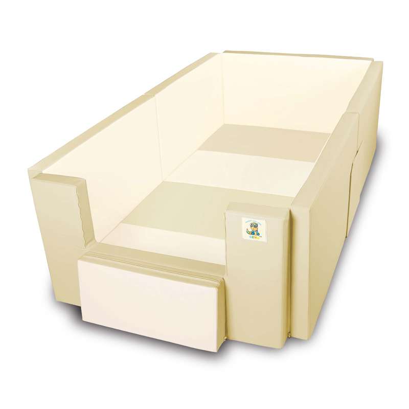 คอกกั้นเด็ก GEKO หนัง Silicone สีไข่ไก่-ครีม ขนาด 1.22x2.15 ม. (3.5 ฟุต)-1