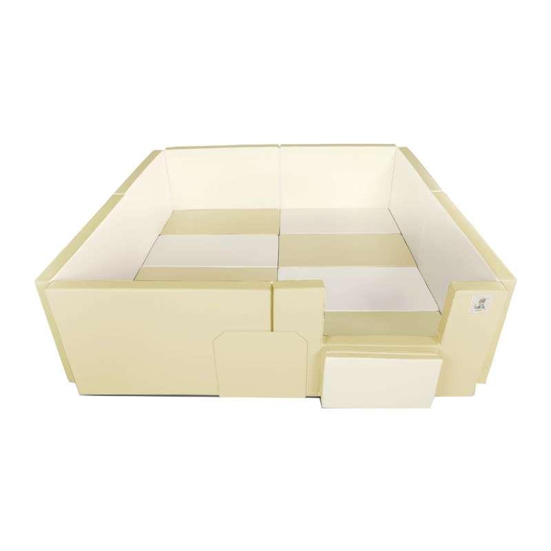 คอกกั้นเด็ก GEKO หนัง Silicone สีไข่ไก่-ครีม ขนาด 1.97x2.15 ซม. (6 ฟุต)-1