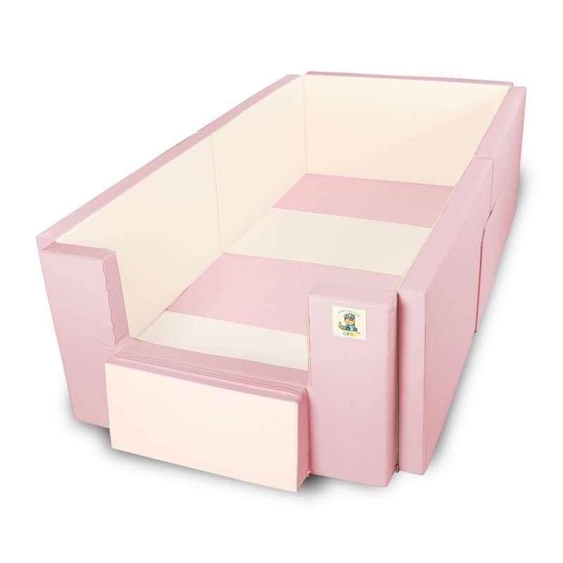 คอกกั้นเด็ก GEKO หนัง PU สีชมพู-ครีม ขนาด 1.22x2.15 ม. (3.5 ฟุต)-1