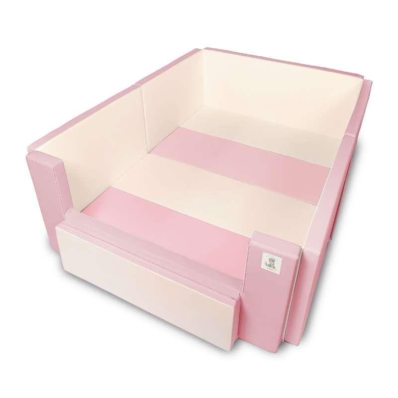 คอกกั้นเด็ก GEKO หนัง PU สีชมพู-ครีม ขนาด 1.65x2.15 ม. (5 ฟุต)-1