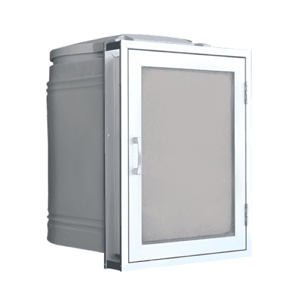 ถังขยะฝังกำแพง DOS รุ่น GOLD BL4-01/GY-200L/R สี OXFORD GRAY GRANITE ขนาด 200 ลิตร (มือจับด้านขวา)-1