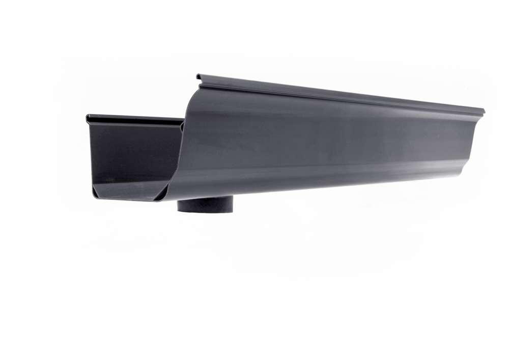 รางน้ำฝนพีวีซี OK เจาะรูซ้าย ยาว 4 เมตร สีเทา-1