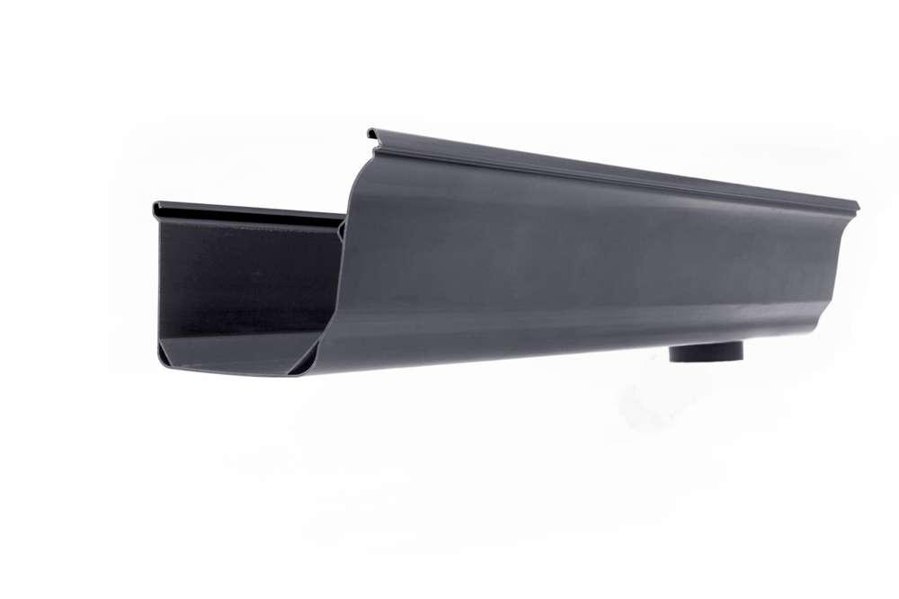 รางน้ำฝนพีวีซี OK เจาะรูขวา ยาว 4 เมตร สีเทา-1