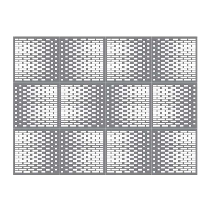 ผนังตกแต่ง เอสซีจี รุ่นเฟรทเวิร์ค ลาย Bricade ขนาด 100x100x0.8 ซม. สีรองพื้น-1