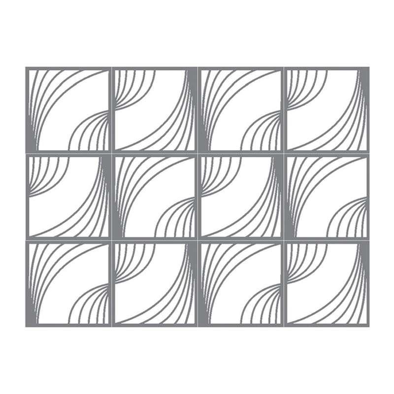ผนังตกแต่ง เอสซีจี รุ่นเฟรทเวิร์ค ลาย HASU-1 ขนาด 100x100x0.8 ซม. สีรองพื้น-1
