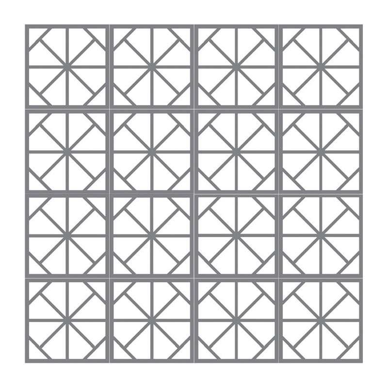 ผนังตกแต่ง เอสซีจี รุ่นเฟรทเวิร์ค ลาย Octagon-1 ขนาด 100x100x0.8 ซม. สีรองพื้น-1