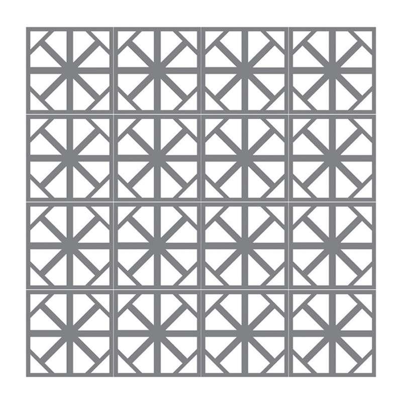 ผนังตกแต่ง เอสซีจี รุ่นเฟรทเวิร์ค ลาย Octagon-2 ขนาด 100x100x0.8 ซม. สีรองพื้น-1