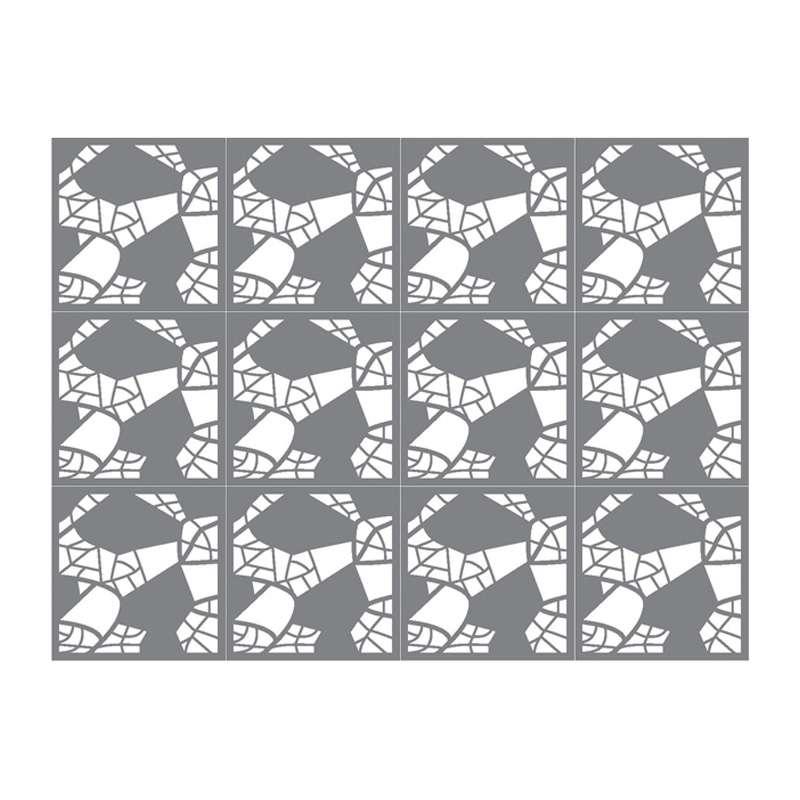 ผนังตกแต่ง เอสซีจี รุ่นเฟรทเวิร์ค ลาย Skeleton-2 ขนาด 100x100x0.8 ซม. สีรองพื้น-1