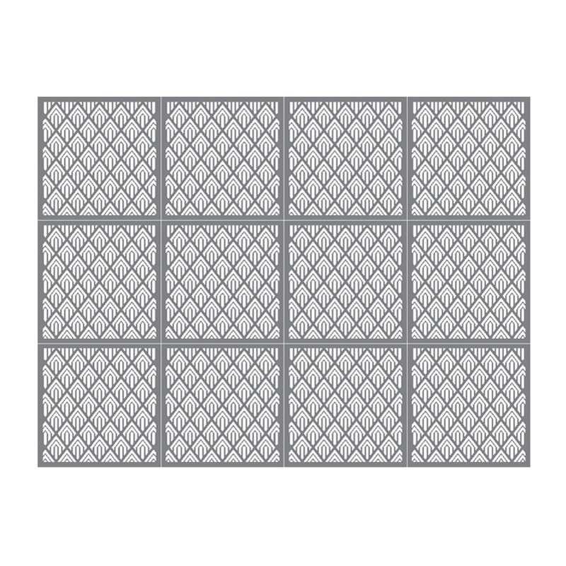 ผนังตกแต่ง เอสซีจี รุ่นเฟรทเวิร์ค ลาย Roy Thai ขนาด 100x100x0.8 ซม. สีรองพื้น-1