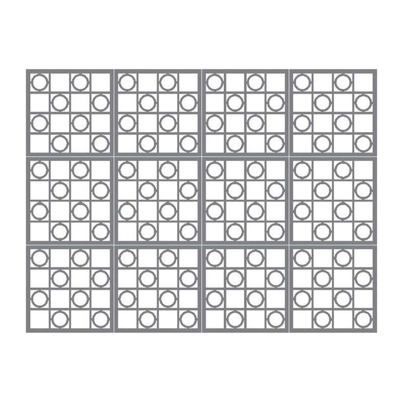 ผนังตกแต่ง เอสซีจี รุ่นเฟรทเวิร์ค ลาย Tic Tac Toe ขนาด 100x100x0.8 ซม. สีรองพื้น-1