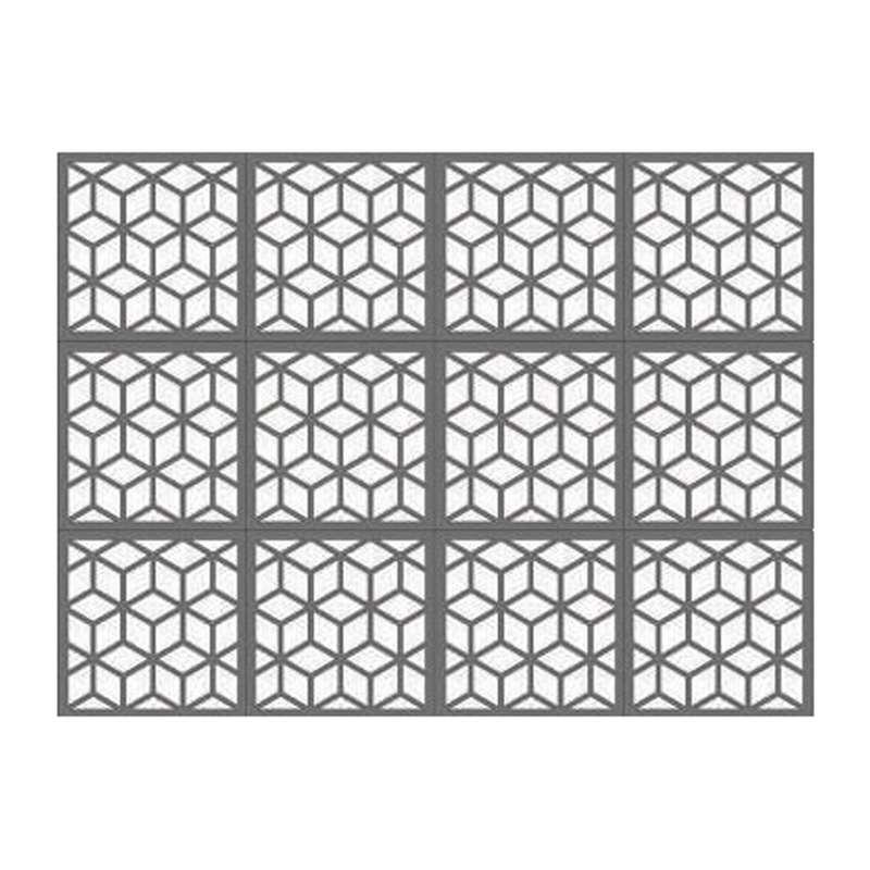 ผนังตกแต่ง เอสซีจี รุ่นเฟรทเวิร์ค ลาย Cube-1 ขนาด 100x100x0.8 ซม. สีรองพื้น-1