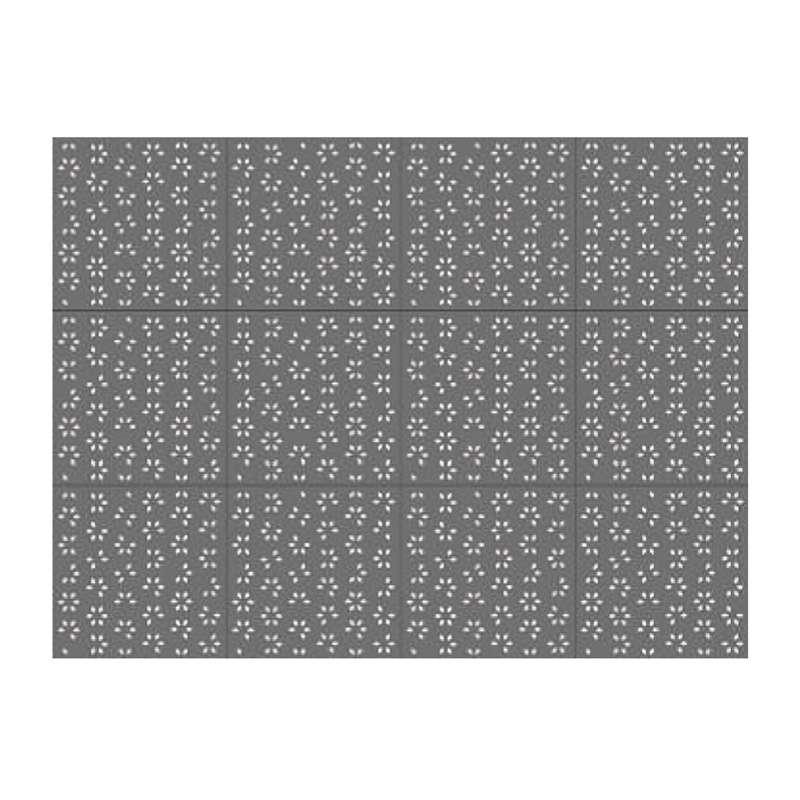 ผนังตกแต่ง เอสซีจี รุ่นเฟรทเวิร์ค ลาย CW-Flower ขนาด 100x100x0.8 ซม. สีรองพื้น-1