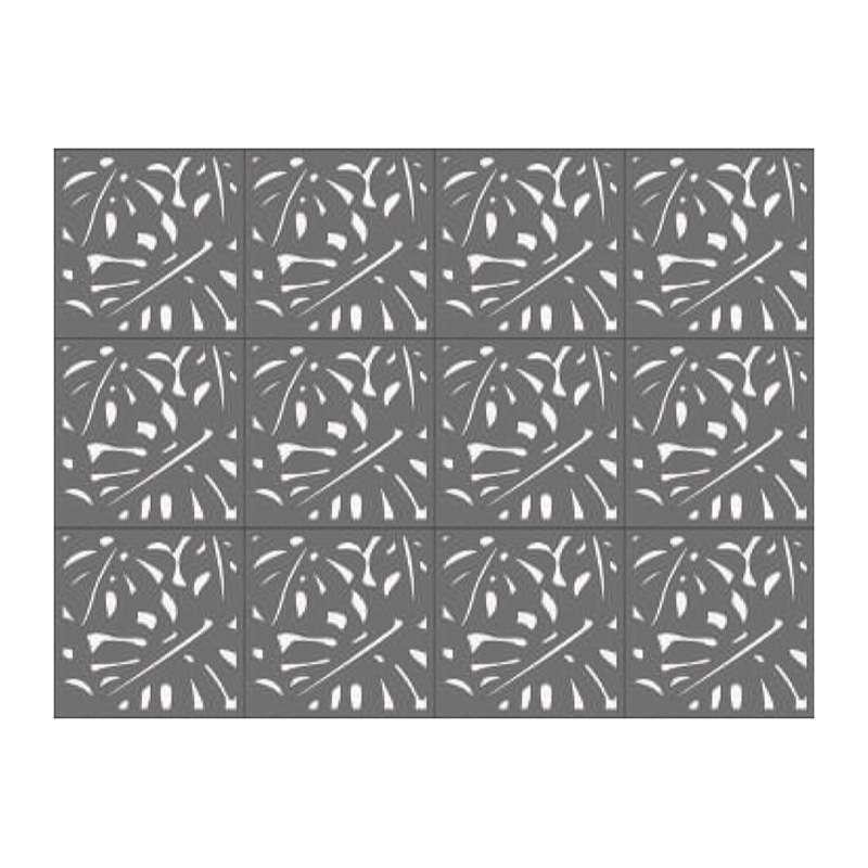 ผนังตกแต่ง เอสซีจี รุ่นเฟรทเวิร์ค ลาย Monstera-1 ขนาด 100x100x0.8 ซม. สีรองพื้น-1