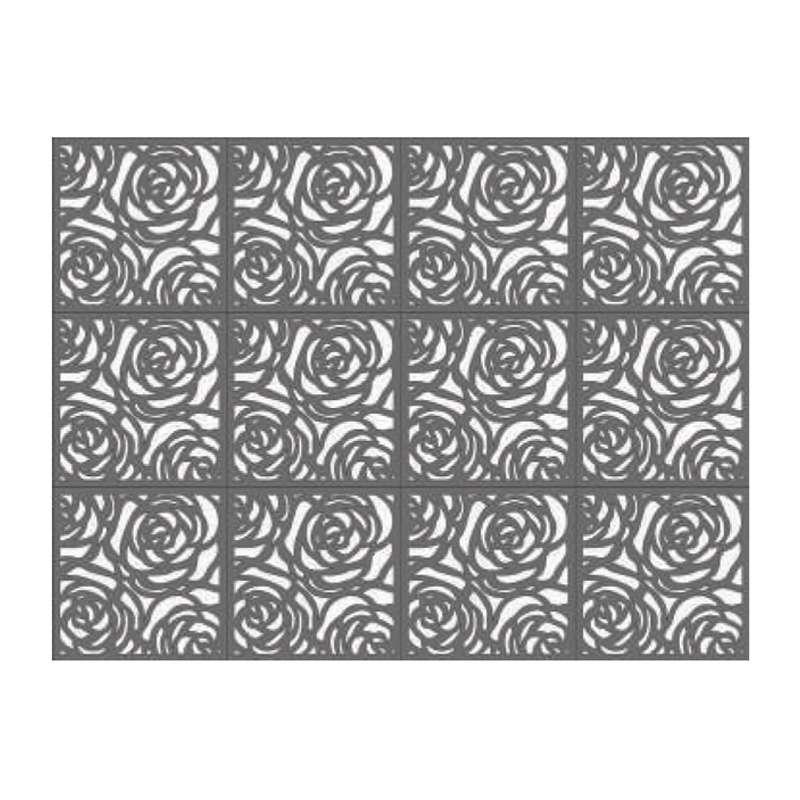 ผนังตกแต่ง เอสซีจี รุ่นเฟรทเวิร์ค ลาย Rose ขนาด 100x100x0.8 ซม. สีรองพื้น-1