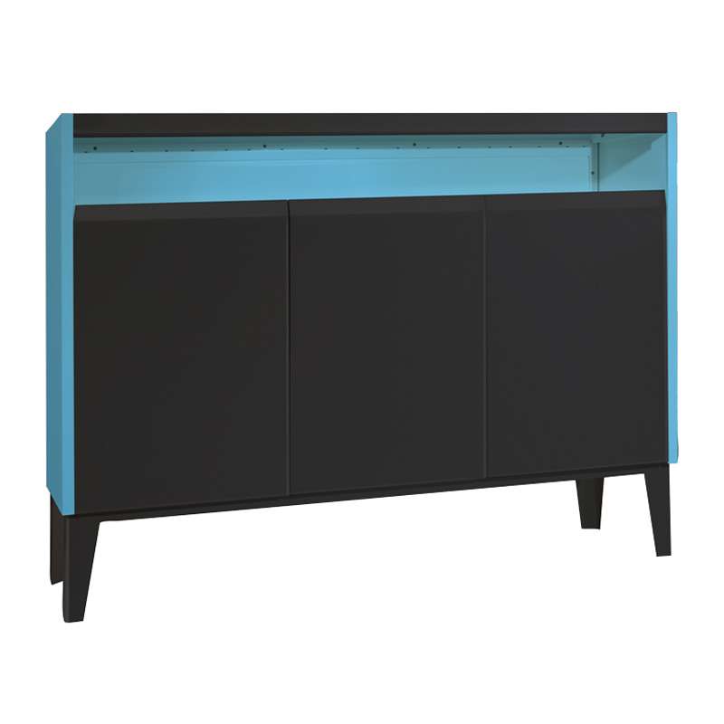 ตู้โชว์ SLIK 3บานเปิด สีฟ้า/ดำด้าน-1