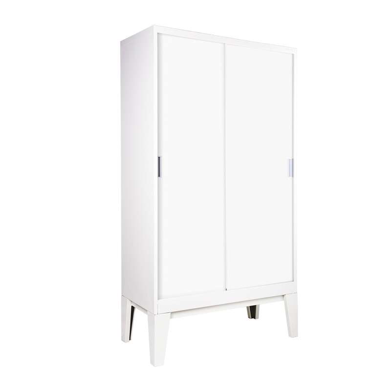 ตู้เสื้อผ้าRopa บานเลื่อนทึบ สีขาวครีม-1