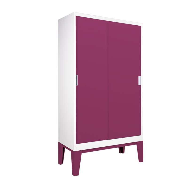 ตู้เสื้อผ้าRopa บานเลื่อนทึบ สีม่วง-1