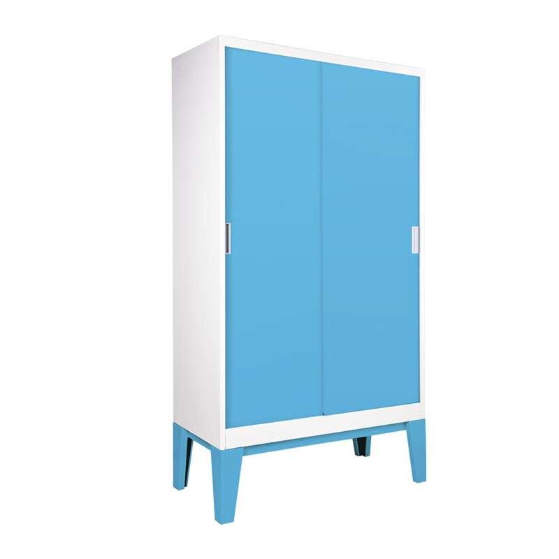 ตู้เสื้อผ้าRopa บานเลื่อนทึบ สีฟ้า-1