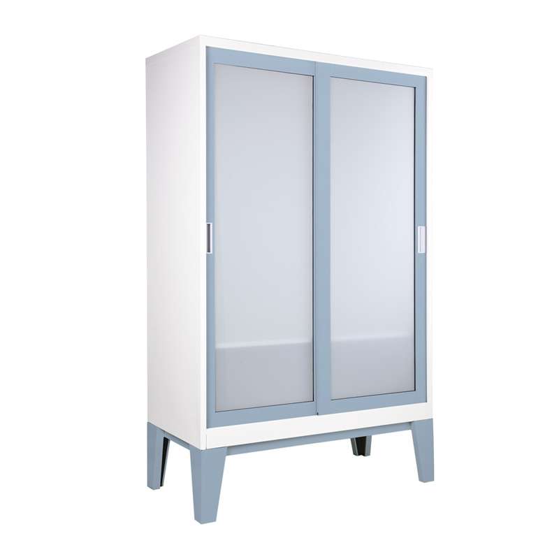 ตู้เสื้อผ้าRopa บานเลื่อนกระจกฝ้า สีเทา-1