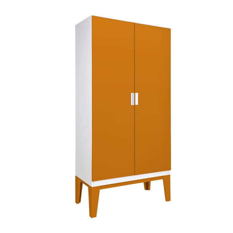 ตู้เสื้อผ้าRopa บานเปิดทึบ สีส้ม-1