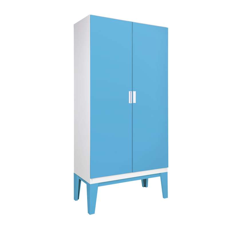 ตู้เสื้อผ้าRopa บานเปิดทึบ สีฟ้า-1