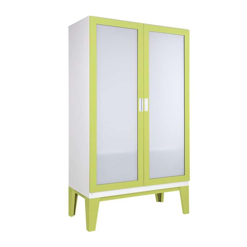 ตู้เสื้อผ้าRopa บานเปิดกระจกฝ้า สีเขียว-1