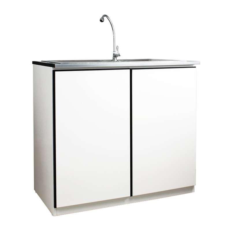 ตู้ครัวDOBBEL พร้อมซิงค์ (แถมฟรี! ก๊อกน้ำ) สีขาว-1