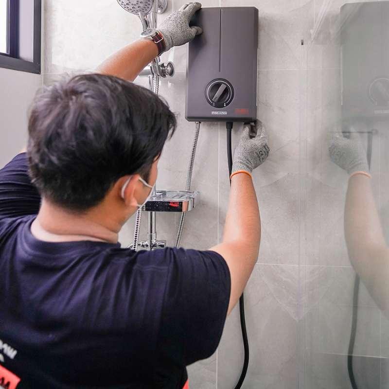 บริการติดตั้งเครื่องทำน้ำอุ่นขนาด 1,500 วัตต์ - 4,500 วัตต์ พร้อมเดินระบบไฟ-1