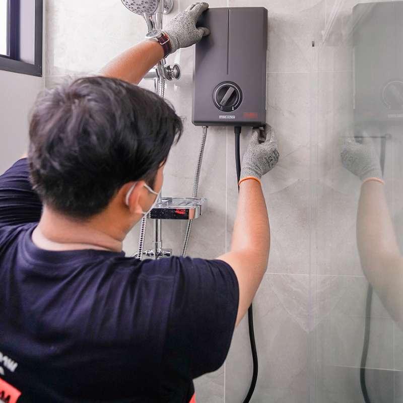 บริการติดตั้งเครื่องทำน้ำอุ่นขนาด 4,501 วัตต์ - 7,000 วัตต์ พร้อมเดินระบบไฟ-1