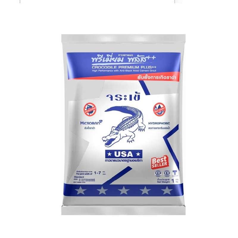 ยาแนวพรีเมี่ยมพลัส เทาปะการัง จระเข้ (1 กก.)-1