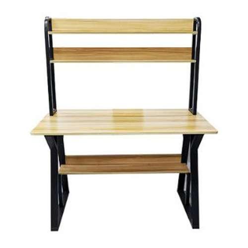 โต๊ะทำงาน+ชั้น FEDE 120cm สีบีช NORDICHOME-1