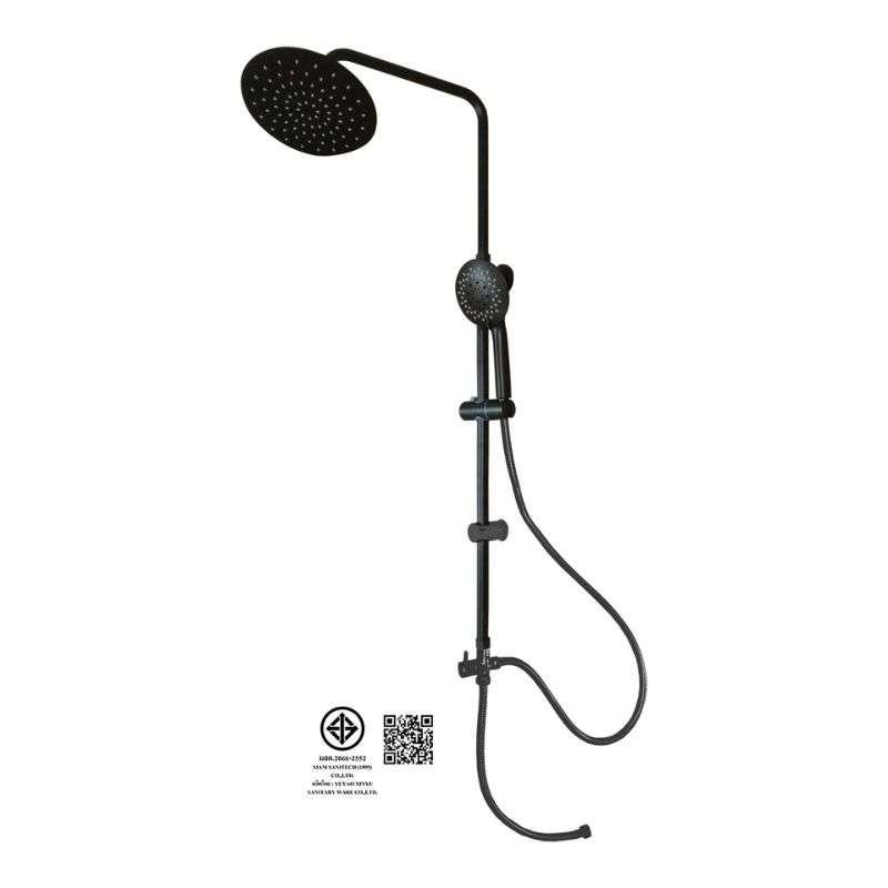 ชุดฝักบัว Rain Shower สีดำทั้งชุด HC114-1