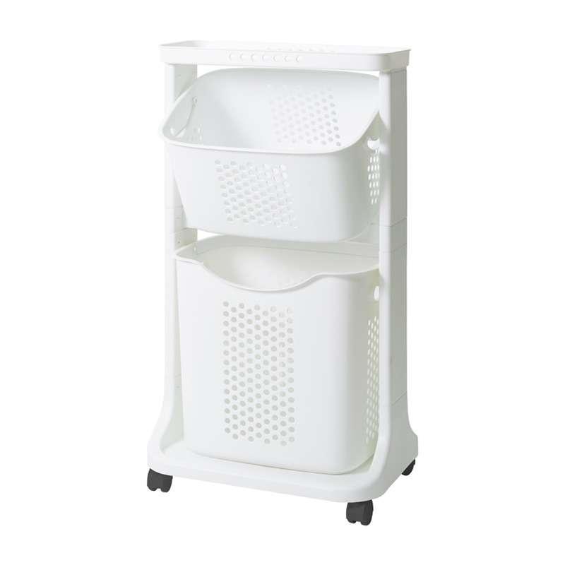 ตะกร้าผ้า 2 ชั้น สวิง 1 ชั้น มีหูหิ้ว-1