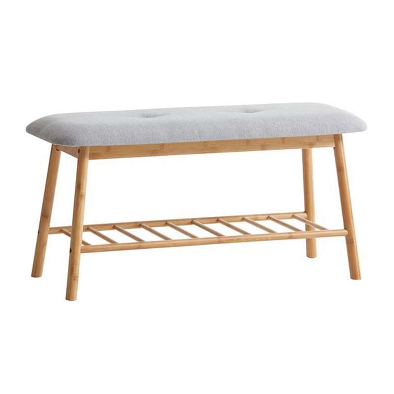 ม้านั่งชั้นวางรองเท้า VANDSTED 90x34x45 เทา/ไม้-1