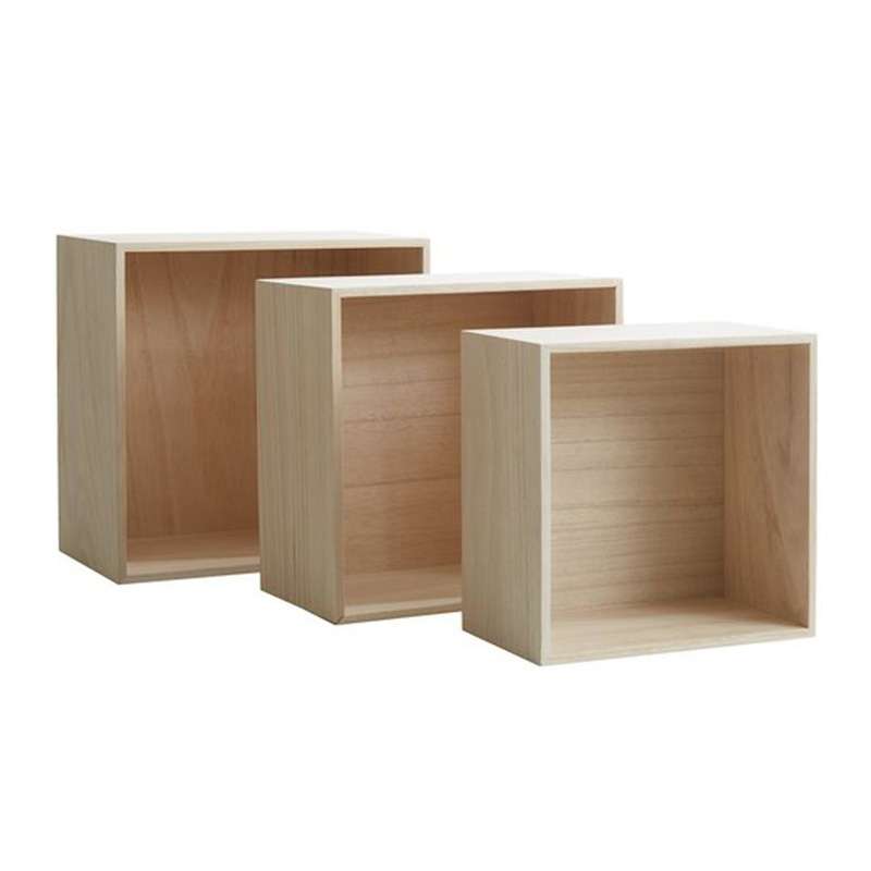 ชั้นวางติดผนัง ILBRO ชุด 3 ชิ้น ไม้-1