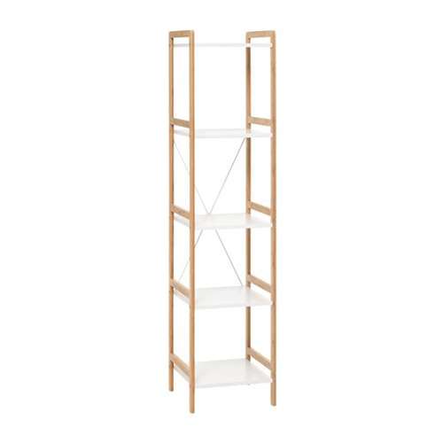 ชั้นวางของ 5 ชั้น BROBY 35x37x150 ขาว/ไผ่-1